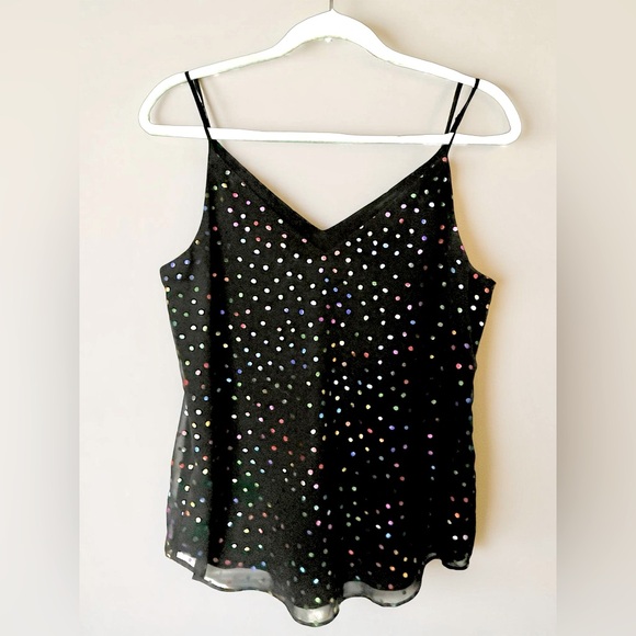 Express Tops - Express Black Sequin Sleeveless Camisole